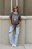 ALABAMA CRIMSON TIDE SWITCH IT UP ACID WASH BOYFRIEND TEE