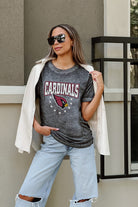 ARIZONA CARDINALS CAN'T CATCH ME ACID WASH BOYFRIEND TEE