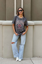 ARKANSAS RAZORBACKS SWITCH IT UP ACID WASH BOYFRIEND TEE