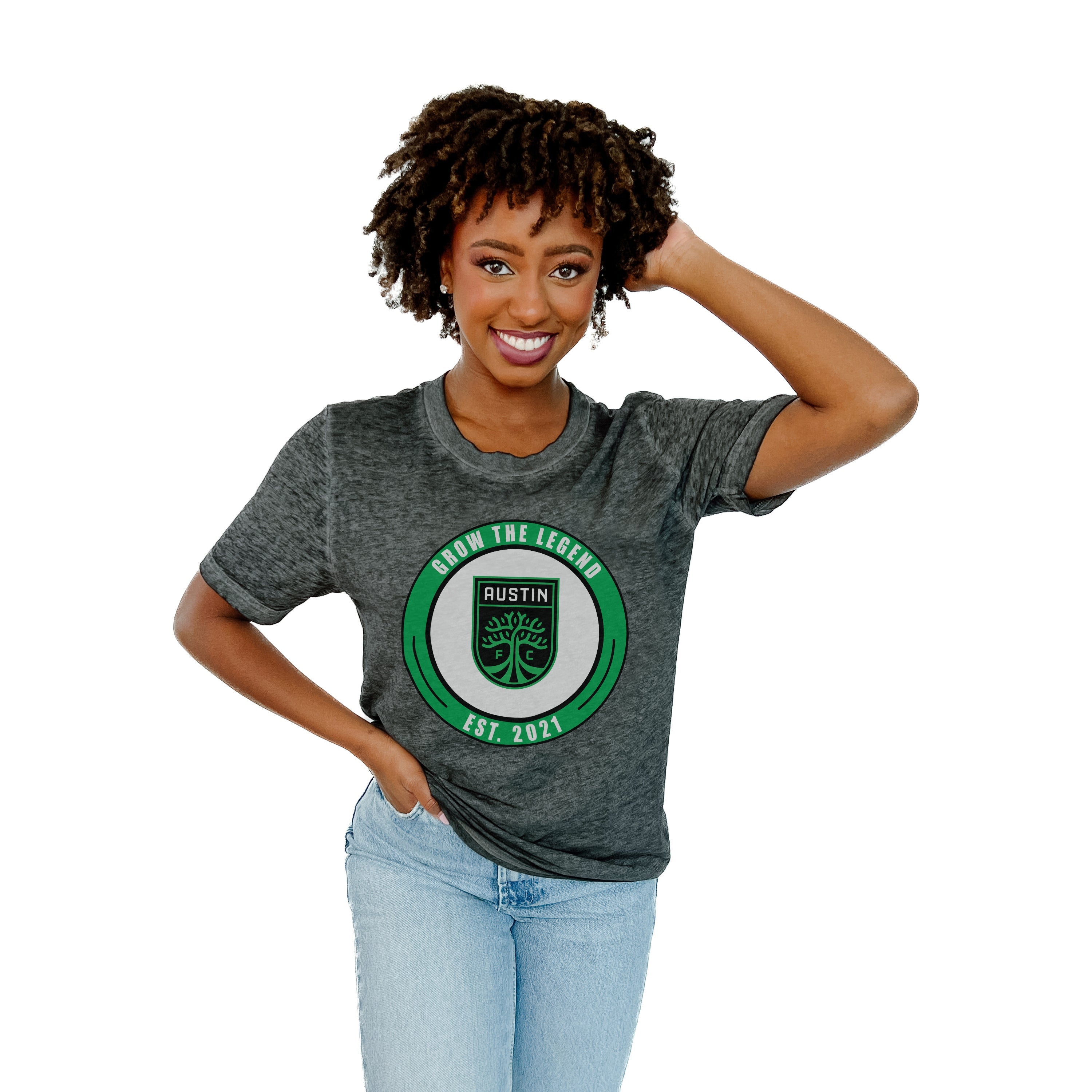 AUSTIN FC CALL OF THE WILD ACID WASH BOYFRIEND TEE