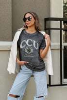 COASTAL CAROLINA CHANTICLEERS SWITCH IT UP ACID WASH BOYFRIEND TEE