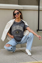 COLORADO BUFFALOES SWITCH IT UP ACID WASH BOYFRIEND TEE