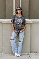 KANSAS STATE WILDCATS SWITCH IT UP ACID WASH BOYFRIEND TEE