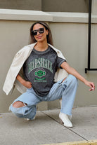 MARSHALL THUNDERING HERD SWITCH IT UP ACID WASH BOYFRIEND TEE