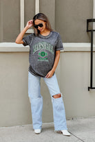 MARSHALL THUNDERING HERD SWITCH IT UP ACID WASH BOYFRIEND TEE