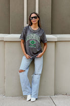 MARSHALL THUNDERING HERD SWITCH IT UP ACID WASH BOYFRIEND TEE