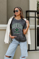 NORTH TEXAS MEAN GREEN SWITCH IT UP ACID WASH BOYFRIEND TEE