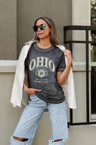 OHIO BOBCATS SWITCH IT UP ACID WASH BOYFRIEND TEE