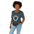 SAN JOSE EARTHQUAKES CALL OF THE WILD ACID WASH BOYFRIEND TEE