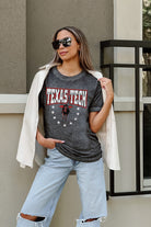 TEXAS TECH RED RAIDERS SPRINT TO THE FINISH ACID WASH BOYFRIEND TEE