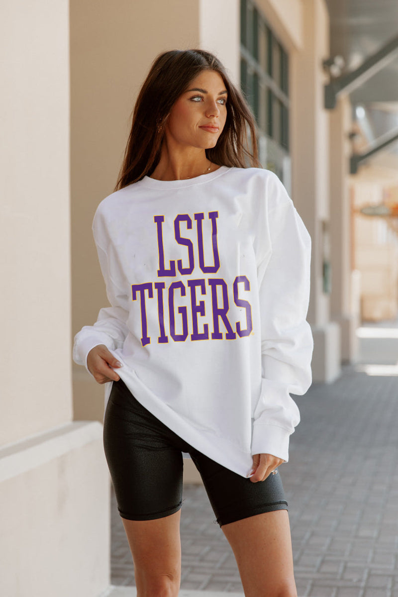 LSU TIGERS PLAY BY PLAY CLASSIC CREW FLEECE BY MADI PREWETT TROUTT ...