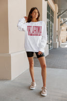 OKLAHOMA SOONERS PLAY BY PLAY CLASSIC CREW FLEECE BY MADI PREWETT (6624478134368)