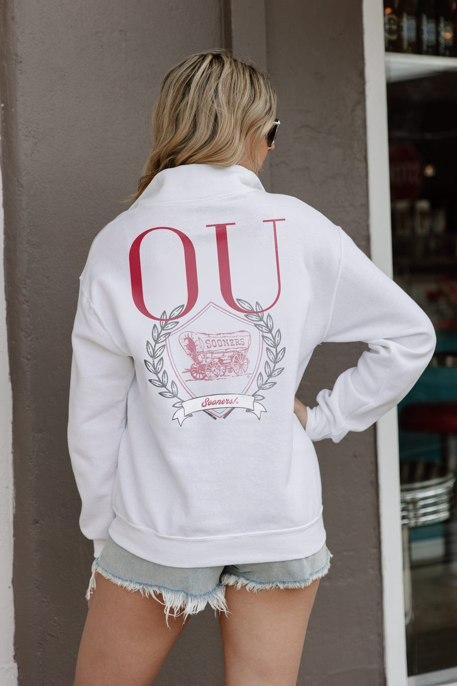 OKLAHOMA SOONERS ABOVE THE REST ELITE STANDARD FIT QUARTER ZIP PULLOVER