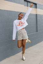 AUBURN TIGERS HATS OFF LONG SLEEVE BOXY CROP TEE