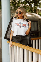 AUBURN TIGERS GO THE DISTANCE CLASSIC CROP TEE