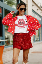 NEBRASKA CORNHUSKERS HATS OFF CLASSIC CROP TEE