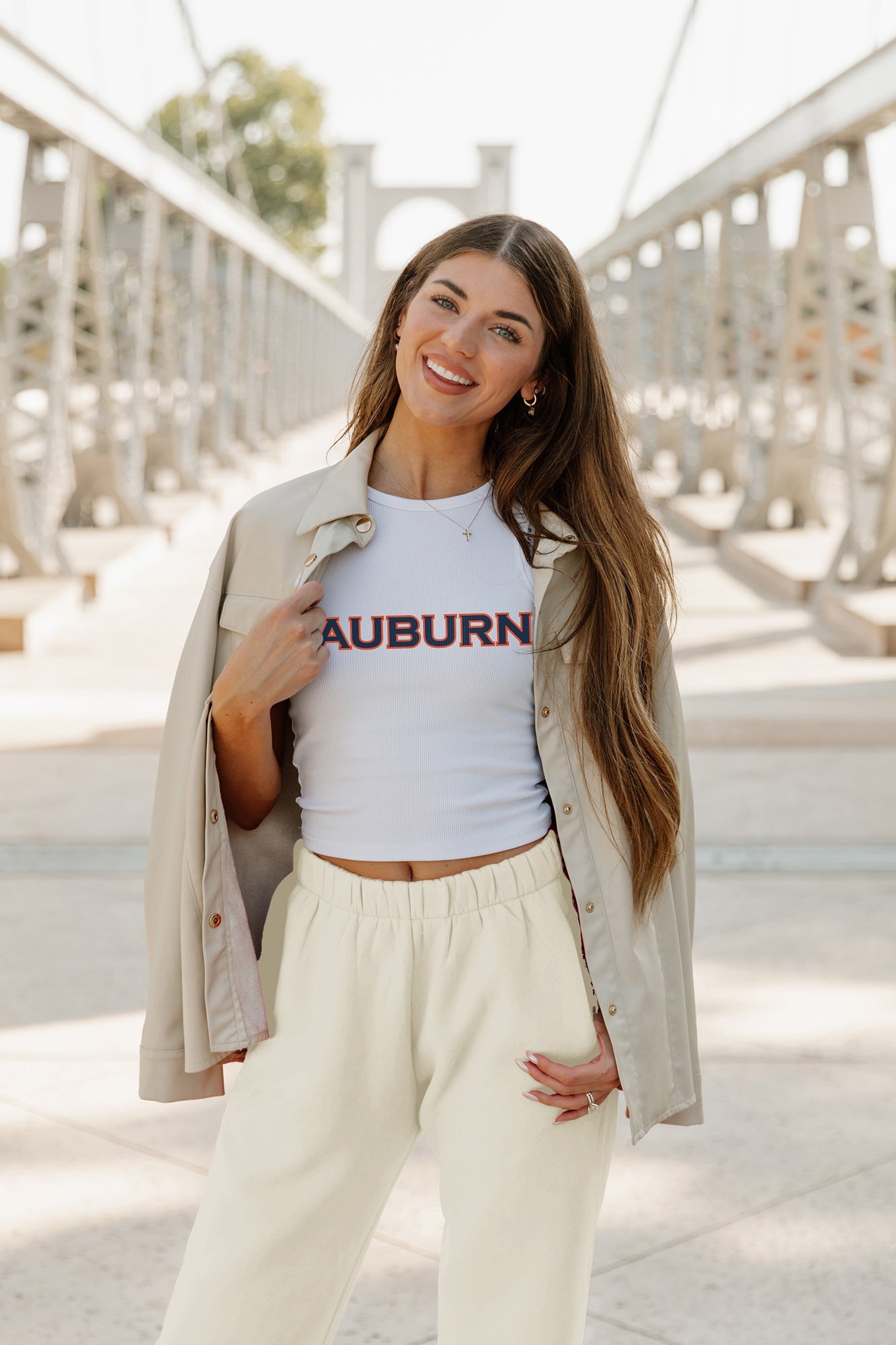 AUBURN TIGERS WEEKEND GOALS ESSENTIAL RIBBED CROP TANK BY MADI PREWETT TROUTT