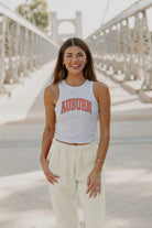 AUBURN TIGERS LET'S PLAY ESSENTIAL RIBBED CROP TANK BY MADI PREWETT