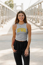 IOWA HAWKEYES WELL PLAYED ESSENTIAL RIBBED CROP TANK BY MADI PREWETT