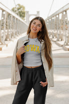 IOWA HAWKEYES WELL PLAYED ESSENTIAL RIBBED CROP TANK BY MADI PREWETT