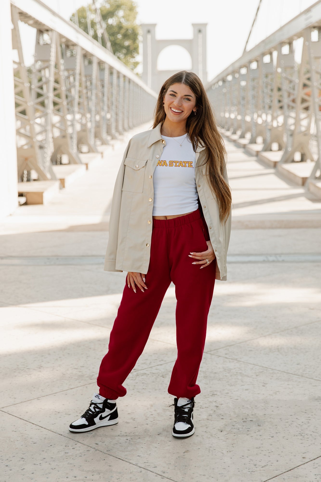 IOWA STATE CYCLONES WEEKEND GOALS ESSENTIAL RIBBED CROP TANK BY MADI PREWETT TROUTT