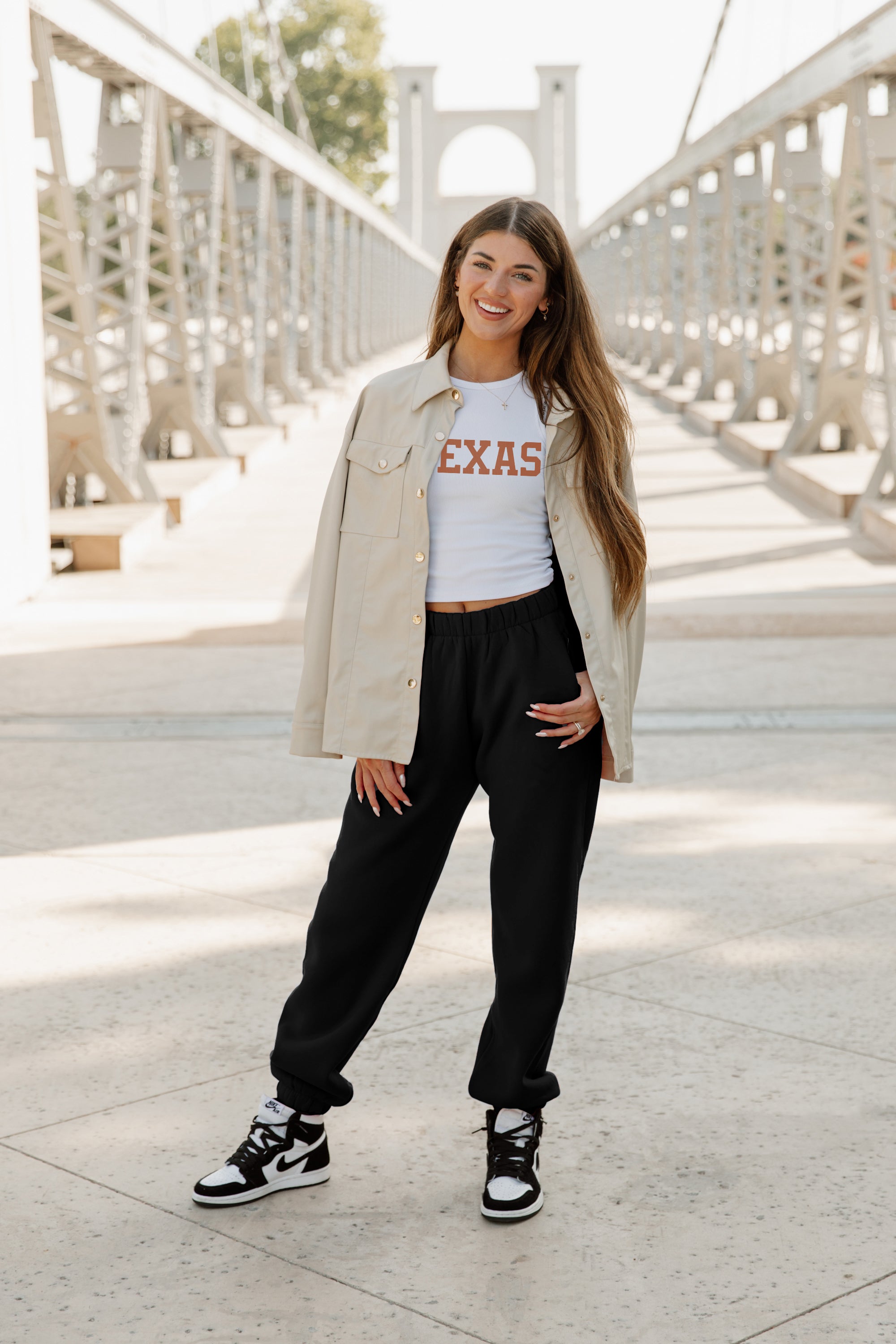 TEXAS LONGHORNS WEEKEND GOALS ESSENTIAL RIBBED CROP TANK BY MADI PREWETT TROUTT