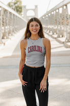 SOUTH CAROLINA GAMECOCKS WELL PLAYED ESSENTIAL RIBBED CROP TANK BY MADI PREWETT