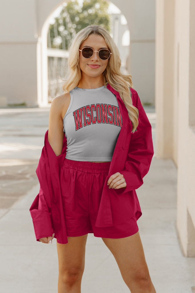 Wisconsin badgers hot sale crop top