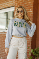 BAYLOR BEARS HEADED TO VICTORY BANDED CROPPED HOODIE BY MADI PREWETT