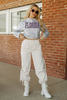 FLORIDA GATORS HEADED TO VICTORY BANDED CROPPED HOODIE BY MADI PREWETT