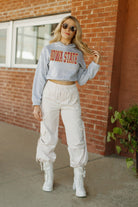 IOWA STATE CYCLONES HEADED TO VICTORY BANDED CROPPED HOODIE BY MADI PREWETT