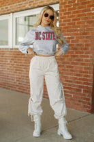 NORTH CAROLINA STATE WOLFPACK HEADED TO VICTORY BANDED CROPPED HOODIE BY MADI PREWETT