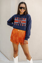 AUBURN TIGERS WAITING GAME RAW HEM CROPPED FLEECE HOODIE BY MADI PREWETT