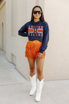 AUBURN TIGERS WAITING GAME RAW HEM CROPPED FLEECE HOODIE BY MADI PREWETT