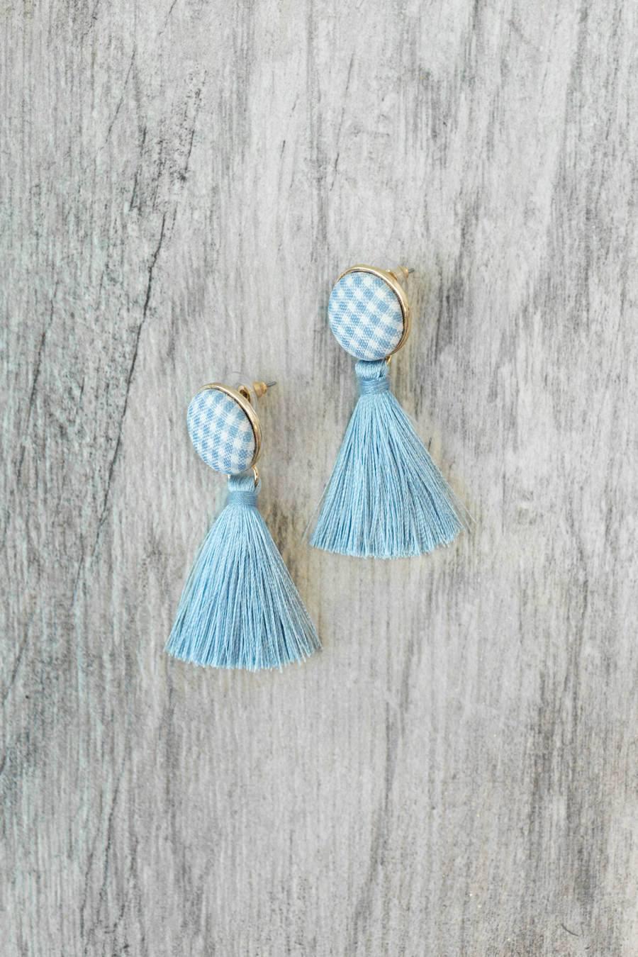 The Southern Prep Earrings In Light Blue - Final Sale - Shop The Soho (4118646030432)